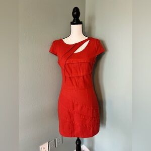 New Tata Jolie Wool Cotton Coral  Dress Size M